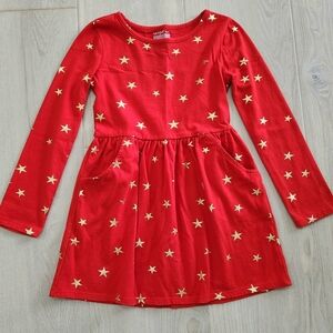 Cat & Jack Red Dress with gold stars